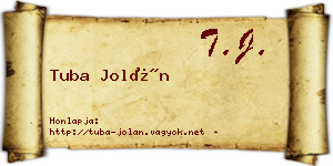 Tuba Jolán névjegykártya